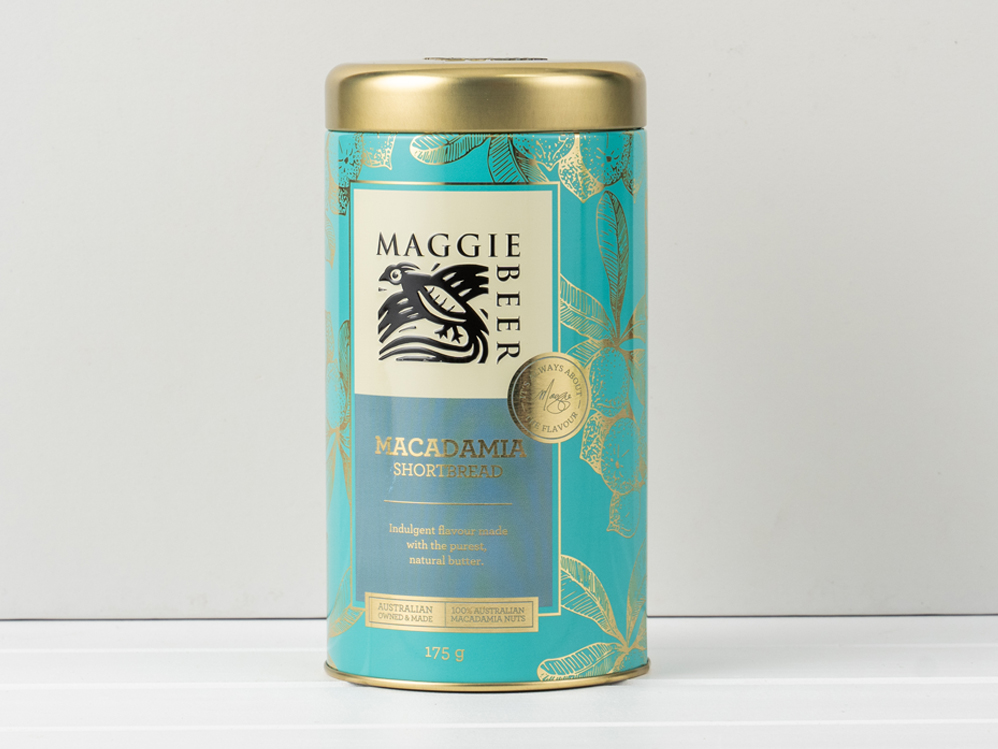 Maggie's Macadamia Shortbread in a Tin